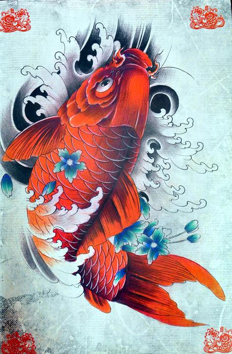 鲤鱼纹身