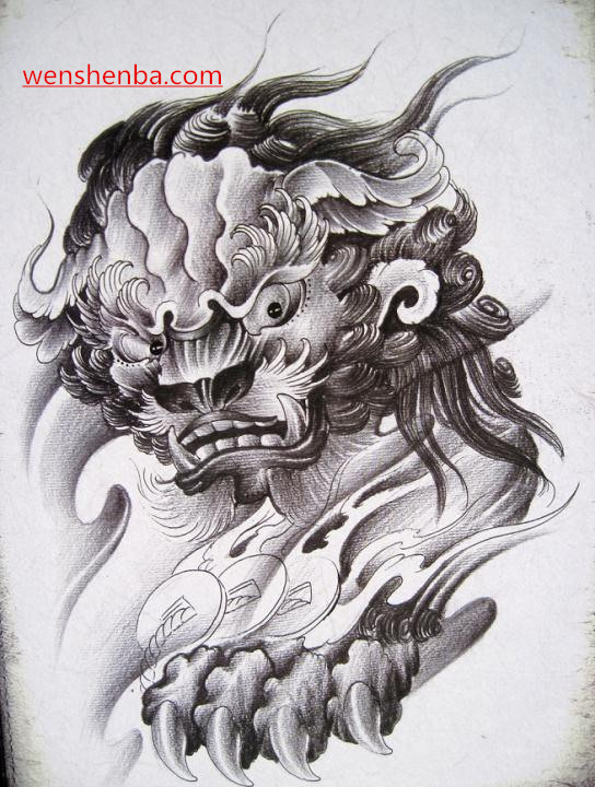 狮子纹身