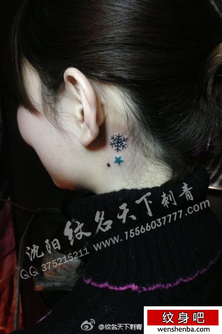 雪花纹身图案