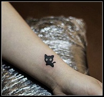 手臂纹身手臂可爱图腾猫咪纹身