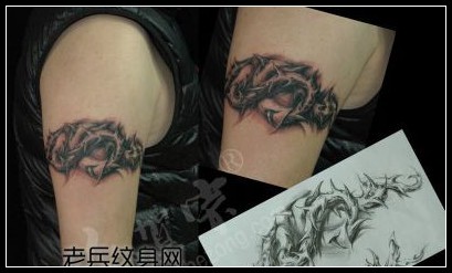 的手臂藤条纹身
