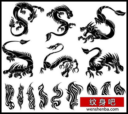 小飞龙图腾纹身