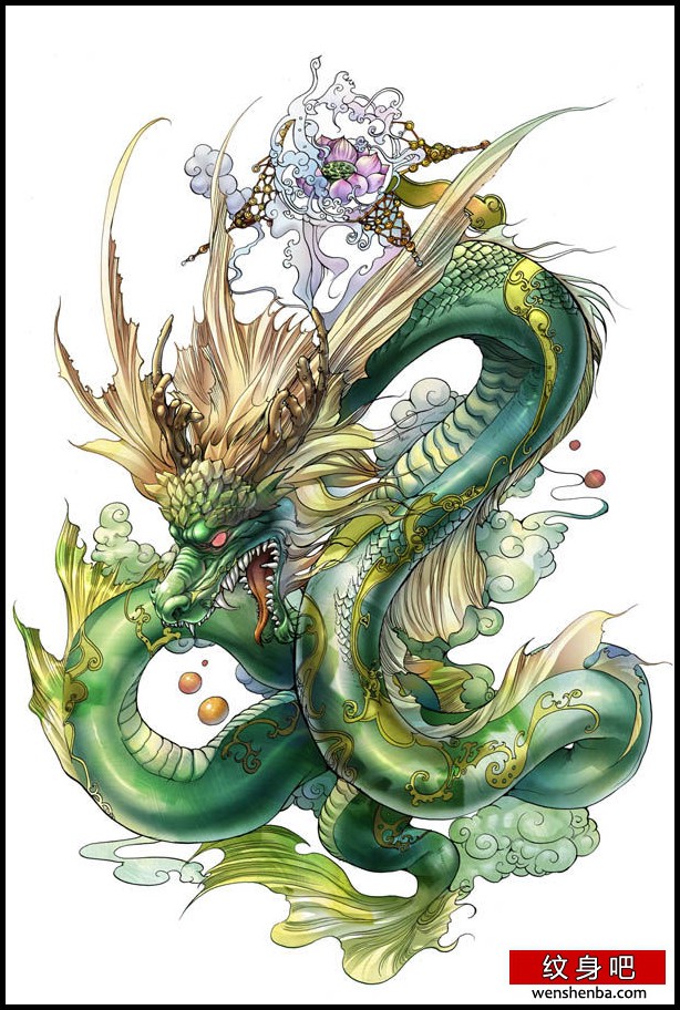 时尚龙纹身