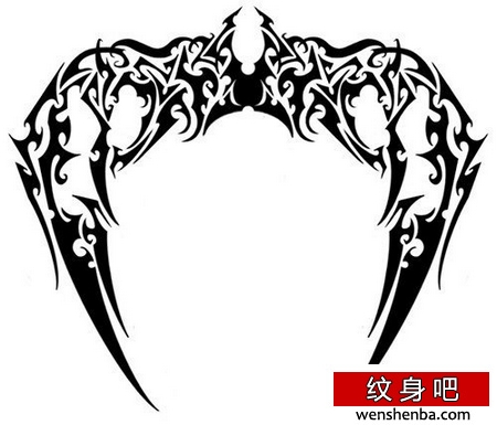 图腾纹身图腾翅膀纹身