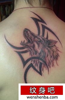 狼纹身背部狼头狼纹身纹身
