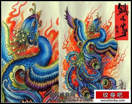 精致的凤凰纹身