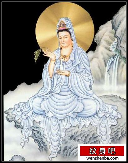 柳枝观音纹身
