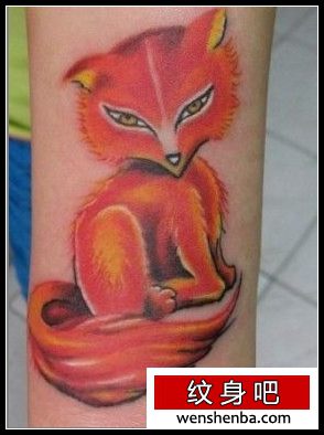 红色狐狸纹身