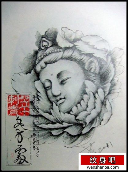 观音纹身观音头像纹身