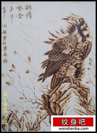 老鹰纹身一枚时尚老鹰纹身手稿纹身