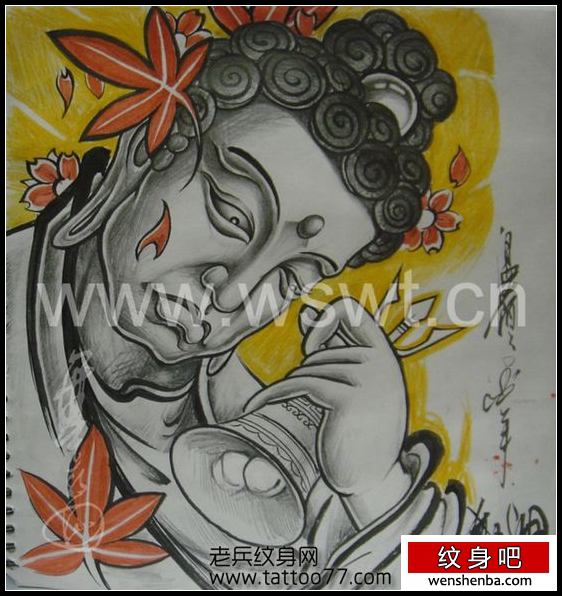 背部如来佛祖纹身