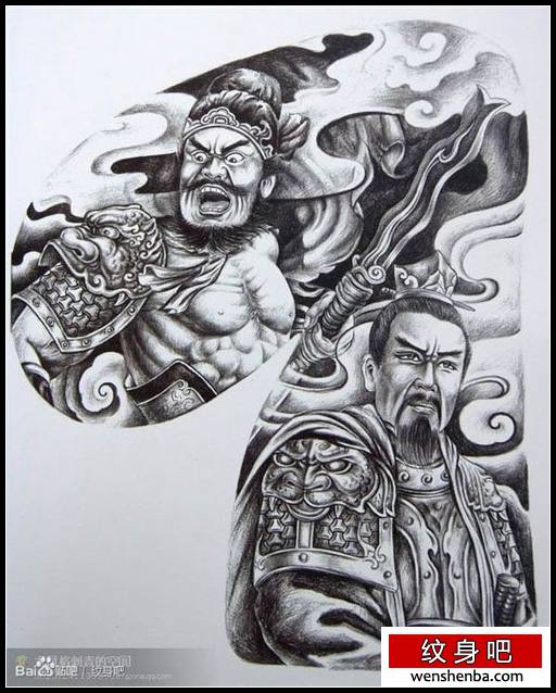 中式铠甲纹身图片