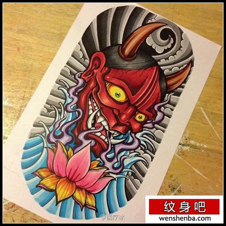 权威很帅的一枚般若纹身手稿