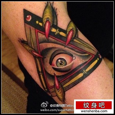 手臂很帅的一张上帝之眼纹身