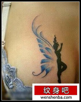 靓女胸部漂亮的精灵纹身