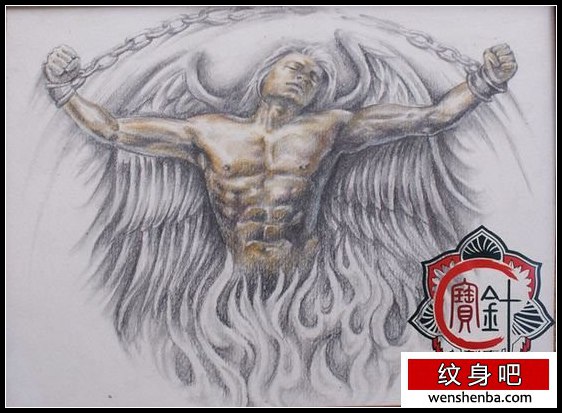 天使纹身守护天使纹身