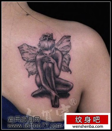 时髦权威的肩部精灵纹身